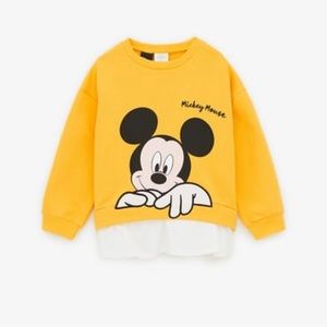 ZARA CONTRASTING GIRLS MICKEY DISNEY SWEATSHIRT